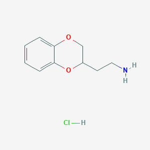 molecular formula C10H14ClNO2 B1627595 2-(2,3-Dihydrobenzo[b][1,4]dioxin-2-yl)ethanamine hydrochloride CAS No. 2165-35-7