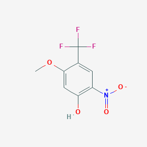 molecular formula C8H6F3NO4 B1627612 5-甲氧基-2-硝基-4-(三氟甲基)苯酚 CAS No. 69741-66-8