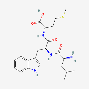 B1627616 L-Leucyl-L-tryptophyl-L-methionine CAS No. 55023-99-9