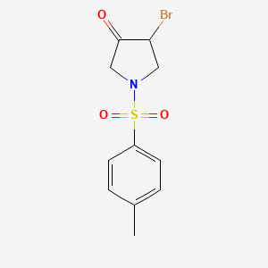molecular formula C11H12BrNO3S B1627629 4-溴-1-对甲苯磺酰吡咯烷-3-酮 CAS No. 170456-82-3