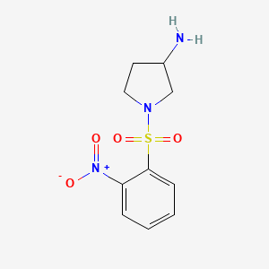 molecular formula C10H13N3O4S B1627634 1-(2-Nitro-benzenesulfonyl)-pyrrolidin-3-ylamine CAS No. 468104-07-6