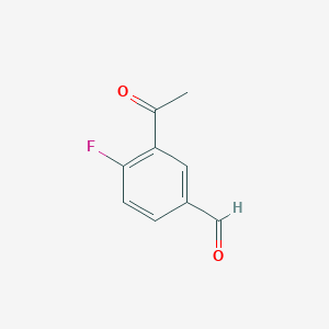 molecular formula C9H7FO2 B1627635 3-Acetyl-4-fluorobenzaldehyde CAS No. 319455-11-3
