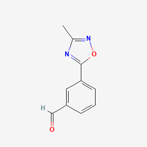 molecular formula C10H8N2O2 B1627670 3-(3-甲基-1,2,4-噁二唑-5-基)苯甲醛 CAS No. 273727-50-7