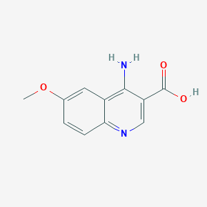 molecular formula C11H10N2O3 B1627702 4-Amino-6-methoxyquinoline-3-carboxylic acid CAS No. 933710-66-8