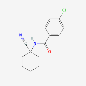 molecular formula C14H15ClN2O B1627709 4-Chloro-N-(1-cyano-cyclohexyl)-benzamide CAS No. 912771-01-8