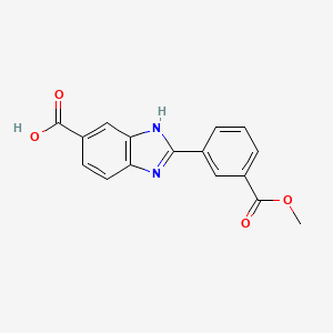 molecular formula C16H12N2O4 B1627713 2-(3-Methoxycarbonylphenyl)-1h-benzimidazole-5-carboxylic acid CAS No. 904818-10-6