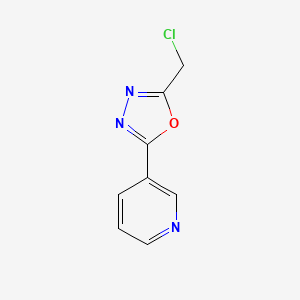 molecular formula C8H6ClN3O B1627716 3-[5-(氯甲基)-1,3,4-恶二唑-2-基]吡啶 CAS No. 677347-79-4