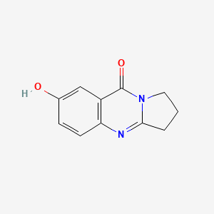 molecular formula C11H10N2O2 B1627742 7-hydroxy-2,3-dihydropyrrolo[2,1-b]quinazolin-9(1H)-one CAS No. 85654-22-4