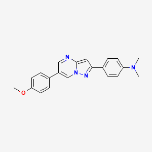 4-[6-(4-methoxyphenyl)pyrazolo[1,5-a]pyrimidin-2-yl]-N,N-dimethylaniline