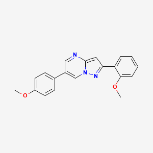 molecular formula C20H17N3O2 B1627750 2-(2-甲氧基苯基)-6-(4-甲氧基苯基)吡唑并[1,5-a]嘧啶 CAS No. 893613-33-7