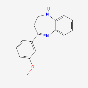 molecular formula C16H16N2O B1627757 4-(3-methoxyphenyl)-2,3-dihydro-1H-1,5-benzodiazepine CAS No. 904815-64-1
