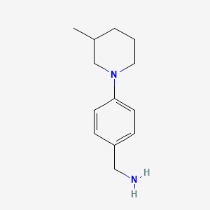 molecular formula C13H20N2 B1627762 1-[4-(3-Methylpiperidin-1-yl)phenyl]methanamine CAS No. 486437-66-5