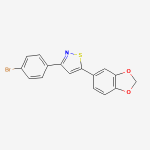5-(1,3-Benzodioxol-5-yl)-3-(4-bromophenyl)isothiazole