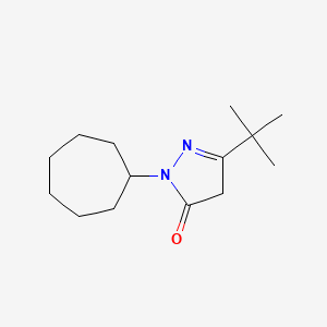 B1627771 5-Tert-butyl-2-cycloheptyl-2,4-dihydropyrazol-3-one CAS No. 864685-47-2