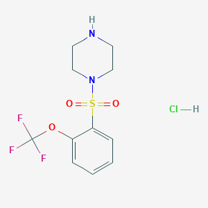 molecular formula C11H14ClF3N2O3S B1627782 4-(2-Trifluoromethoxy-benzenesulfonyl)-piperazine hydrochloride CAS No. 864759-57-9