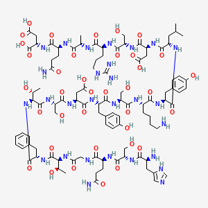 molecular formula C98H144N28O37 B1627792 Glucagon (1-21) CAS No. 36489-11-9