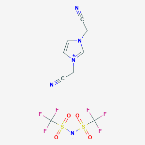 molecular formula C9H7F6N5O4S2 B1627794 1,3-Bis(cyanomethyl)imidazolium bis(trifluoromethylsulfonyl)imide CAS No. 934047-87-7