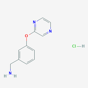 molecular formula C11H12ClN3O B1627817 3-(Pyrazin-2-yloxy)-benzylamine hydrochloride CAS No. 1171587-07-7