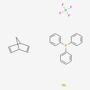 molecular formula C25H23BF4PRh- B1627847 Bicyclo[2.2.1]hepta-2,5-diene;rhodium;triphenylphosphane;tetrafluoroborate CAS No. 305367-01-5