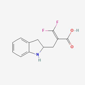 molecular formula C12H11F2NO2 B1627849 2-[(2,3-Dihydro-1H-indol-2-yl)methyl]-3,3-difluoroprop-2-enoic acid CAS No. 870703-88-1