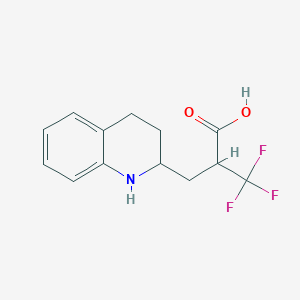 molecular formula C13H14F3NO2 B1627851 3-(1,2,3,4-Tetrahydroquinolin-2-yl)-2-(trifluoromethyl) propionic acid CAS No. 690632-20-3