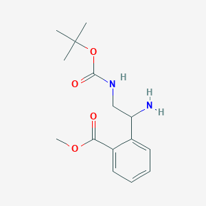 molecular formula C15H22N2O4 B1627864 Methyl 2-{1-amino-2-[(tert-butoxycarbonyl)amino]ethyl}benzoate CAS No. 939760-44-8