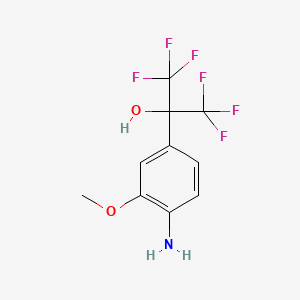 molecular formula C10H9F6NO2 B1627882 2-(4-Amino-3-methoxyphenyl)-1,1,1,3,3,3-hexafluoropropan-2-ol CAS No. 1992-01-4