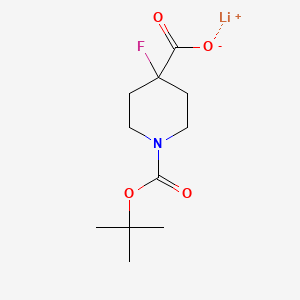 molecular formula C11H17FLiNO4 B1627897 Lithium 1-(tert-butoxycarbonyl)-4-fluoropiperidine-4-carboxylate CAS No. 618900-67-7