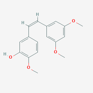 molecular formula C17H18O4 B016279 顺式-3,4',5-三甲氧基-3'-羟基芪 CAS No. 586410-08-4