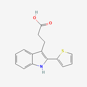 molecular formula C15H13NO2S B1627914 3-(2-Thien-2-yl-1h-indol-3-yl)propanoic acid CAS No. 5691-03-2