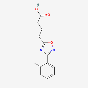 molecular formula C13H14N2O3 B1627924 4-[3-(2-Methylphenyl)-1,2,4-oxadiazol-5-YL]butanoic acid CAS No. 889947-69-7