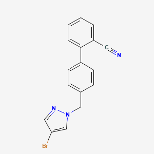molecular formula C17H12BrN3 B1627954 4'-(4-Bromo-pyrazol-1-ylmethyl)-biphenyl-2-carbonitrile CAS No. 850349-04-1