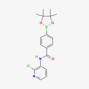 molecular formula C18H20BClN2O3 B1627956 N-(2-chloropyridin-3-yl)-4-(4,4,5,5-tetramethyl-1,3,2-dioxaborolan-2-yl)benzamide CAS No. 864759-40-0