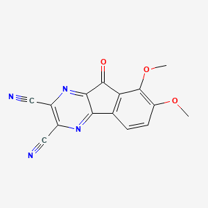 molecular formula C15H8N4O3 B1627959 7,8-Dimethoxy-9-oxo-9H-indeno[1,2-B]pyrazine-2,3-dicarbonitrile CAS No. 924296-36-6