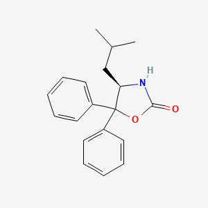 molecular formula C19H21NO2 B1627974 (4R)-4-(2-Methylpropyl)-5,5-diphenyl-1,3-oxazolidin-2-one CAS No. 352535-72-9
