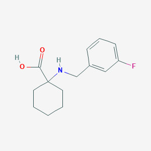 1-{[(3-Fluorophenyl)methyl]amino}cyclohexane-1-carboxylic acid
