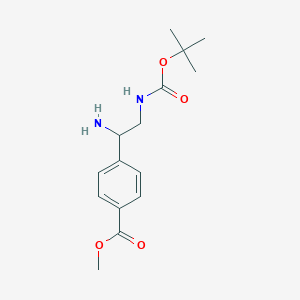Methyl 4-(1-amino-2-((tert-butoxycarbonyl)amino)ethyl)benzoate