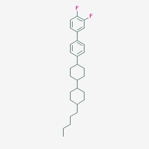 molecular formula C29H38F2 B162799 3,4-Difluoro-4'-(4'-pentyl[1,1'-bicyclohexyl]-4-yl)-1,1'-biphenyl CAS No. 136609-96-6