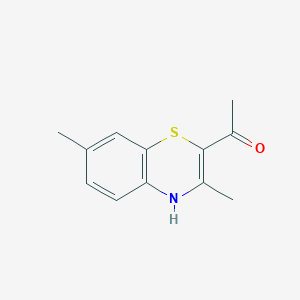 molecular formula C12H13NOS B1627994 1-(3,7-Dimethyl-4H-1,4-benzothiazin-2-yl)ethanone CAS No. 76273-52-4