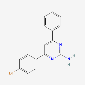 molecular formula C16H12BrN3 B1627998 4-(4-溴苯基)-6-苯基嘧啶-2-胺 CAS No. 433935-87-6