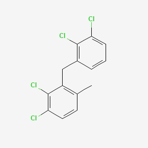 molecular formula C14H10Cl4 B1628053 1,2-Dichloro-3-[(2,3-dichlorophenyl)methyl]-4-methylbenzene CAS No. 76253-60-6
