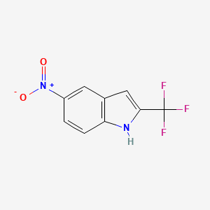 molecular formula C9H5F3N2O2 B1628077 5-Nitro-2-(trifluoromethyl)-1H-indole CAS No. 174734-30-6