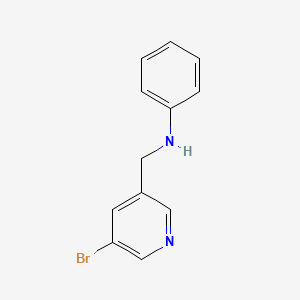 molecular formula C12H11BrN2 B1628078 N-((5-bromopyridin-3-yl)methyl)aniline CAS No. 61686-61-1