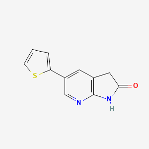 molecular formula C11H8N2OS B1628083 5-(thiophen-2-yl)-1H-pyrrolo[2,3-b]pyridin-2(3H)-one CAS No. 371758-71-3