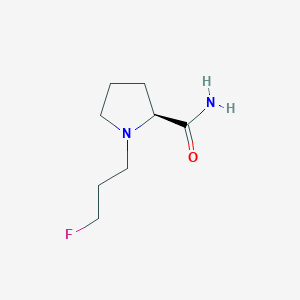 molecular formula C8H15FN2O B162809 (S)-1-(3-Fluoropropyl)pyrrolidine-2-carboxamide CAS No. 130485-85-7