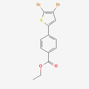 molecular formula C13H10Br2O2S B1628098 Ethyl 4-(4,5-dibromothiophen-2-YL)benzoate CAS No. 222840-93-9