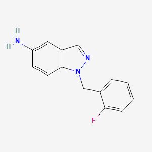 molecular formula C14H12FN3 B1628118 5-Amino-1-(2-fluorobenzyl)-1H-indazole CAS No. 202197-30-6