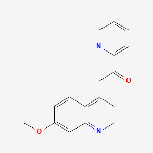molecular formula C17H14N2O2 B1628119 2-(7-Methoxyquinolin-4-yl)-1-(pyridin-2-yl)ethanone CAS No. 476472-26-1