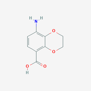molecular formula C9H9NO4 B1628182 8-Amino-2,3-dihydrobenzo[b][1,4]dioxine-5-carboxylic acid CAS No. 66411-22-1