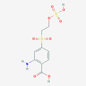 molecular formula C9H11NO8S2 B1628188 2-Amino-4-[2-(sulfooxy)ethanesulfonyl]benzoic acid CAS No. 26169-41-5